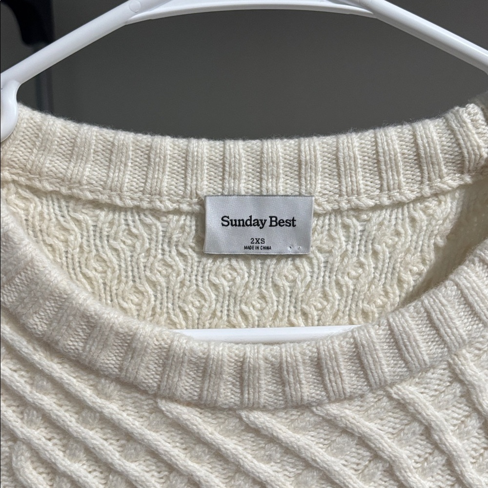 Sunday Best by Aritzia Merino Wool Peggy Cropped Sweater - Picture 2 of 4